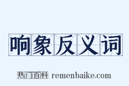 响象反义词是什么意思的图片